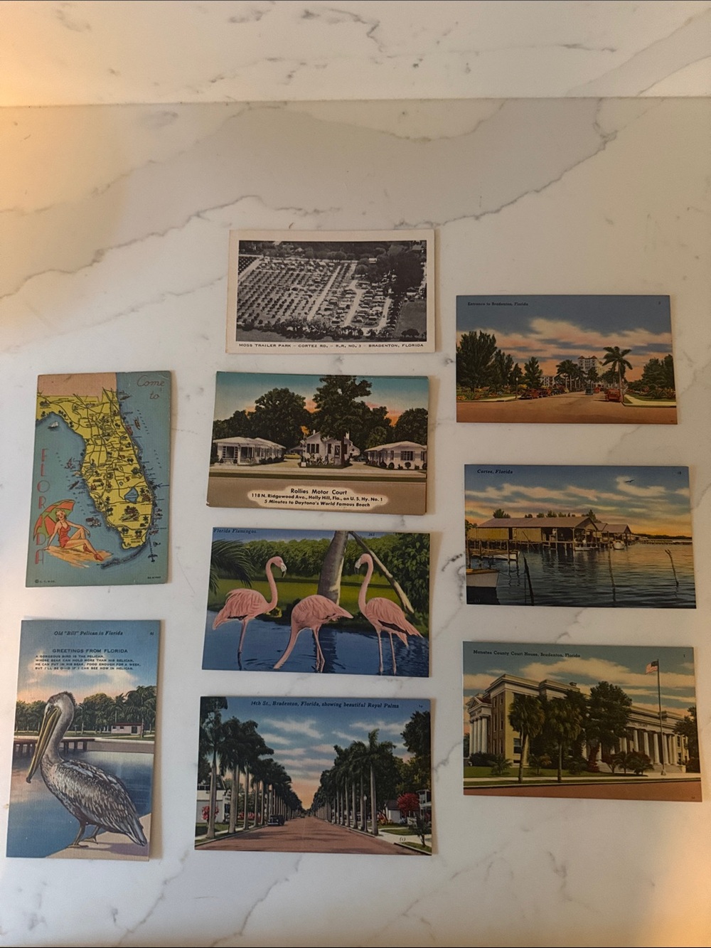 Vintage Florida Postcard Lot of 9